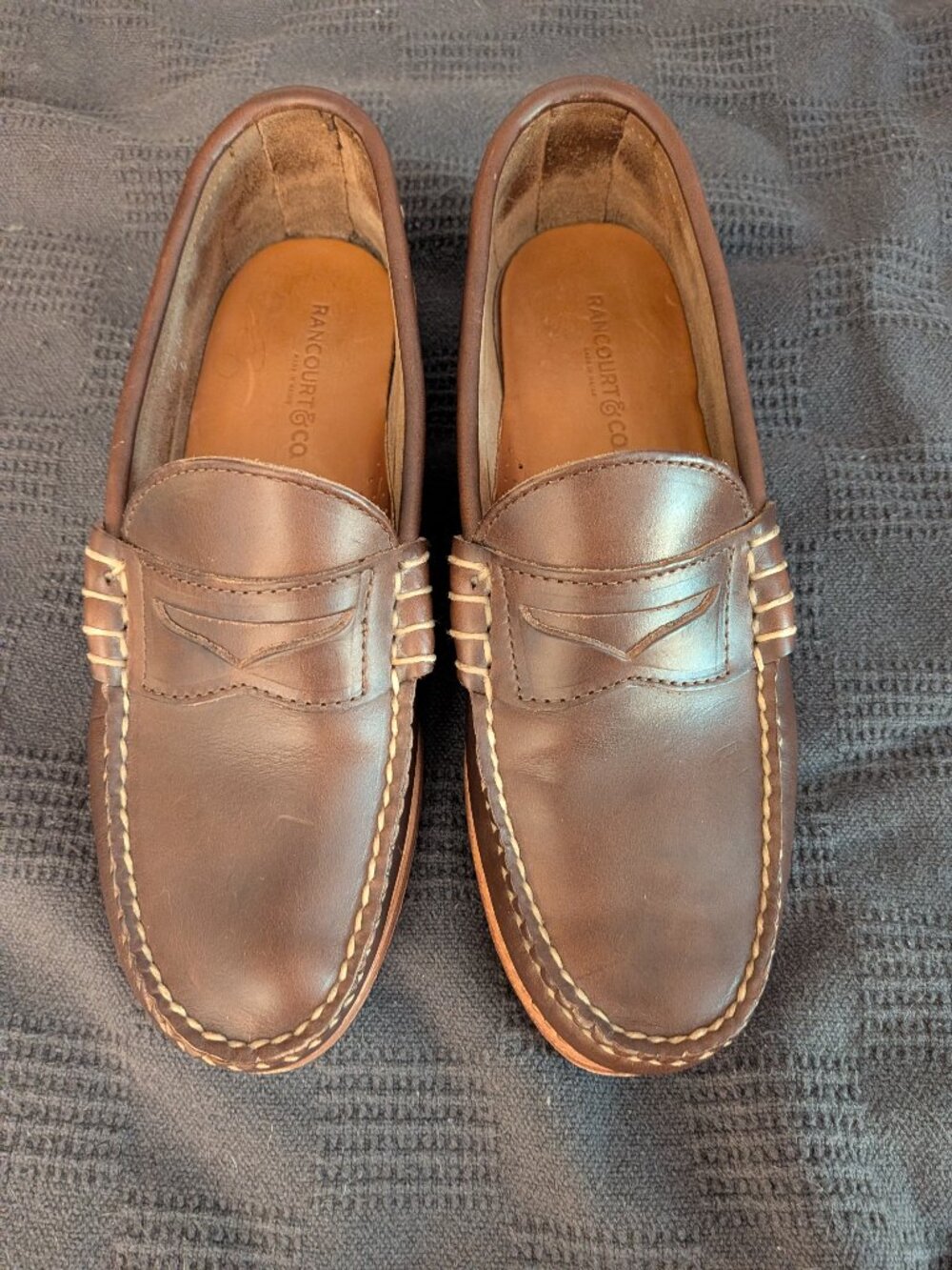 Rancourt Beefroll Penny Loafers - Carolina Brown Chromexcel